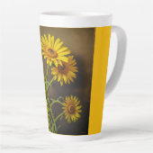 Latte Mug (Yellow Daisies) カフェラテマグ (右アングル)