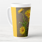 Latte Mug (Yellow Daisies) カフェラテマグ (左アングル)