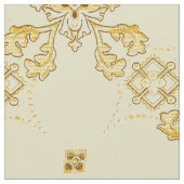 Lattice Design of Geometric & Foliate Medallions ファブリック (クローズアップ)