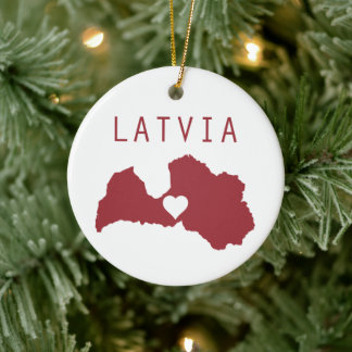 Latvia セラミックオーナメント