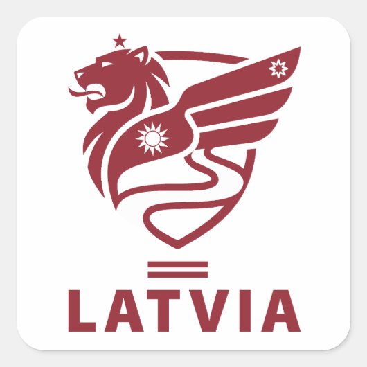 Latvia Baltic State Northern Europe スクエアシール (正面)