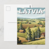 Latvia Countryside Travel ポストカード (正面/裏面)