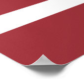 Latvia Flag ポスター (角)