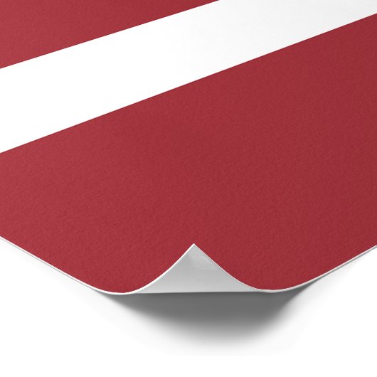 Latvia Flag ポスター (角)