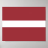 Latvia Flag ポスター (正面)