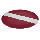 Latvia Flag Emblem カッティングボード (角)