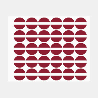 Latvia Flag Emblem ラベル