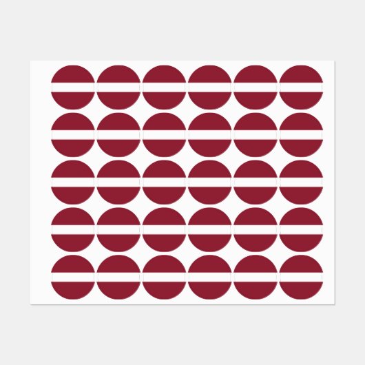 Latvia Flag Emblem ラベル (シート)