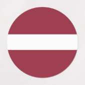 Latvia Flag Emblem ラベル (デザイン2)