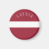 Latvia Flag (with editable text) マグネット (正面)