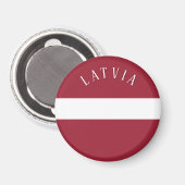 Latvia Flag (with editable text) マグネット