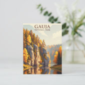 Latvia Gauja National Park Travel ポストカード (スタンド正面)