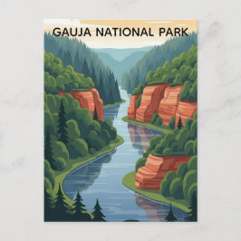Latvia Gauja National Park Travel ポストカード