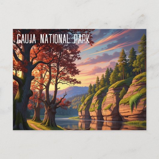 Latvia Gauja National Park Travel ポストカード (正面)