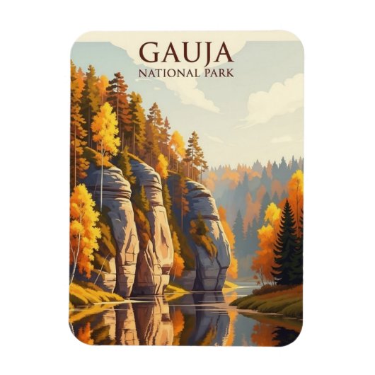 Latvia Gauja National Park Travel マグネット (縦)