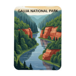 Latvia Gauja National Park Travel マグネット