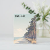 Latvia Jūrmala Beach Travel ポストカード (スタンド正面)