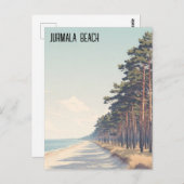 Latvia Jūrmala Beach Travel ポストカード (正面/裏面)