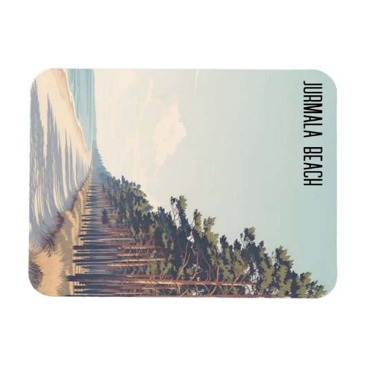 Latvia Jūrmala Beach Travel マグネット (横)