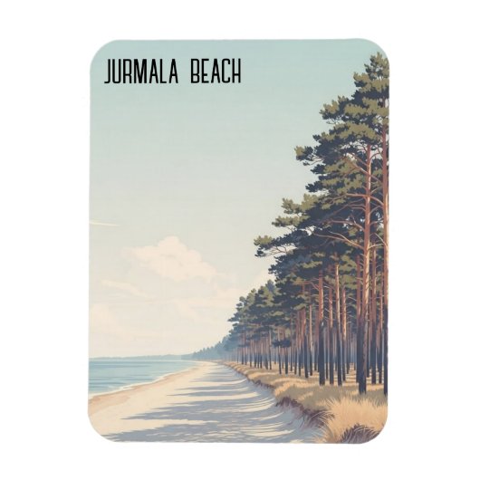 Latvia Jūrmala Beach Travel マグネット (縦)