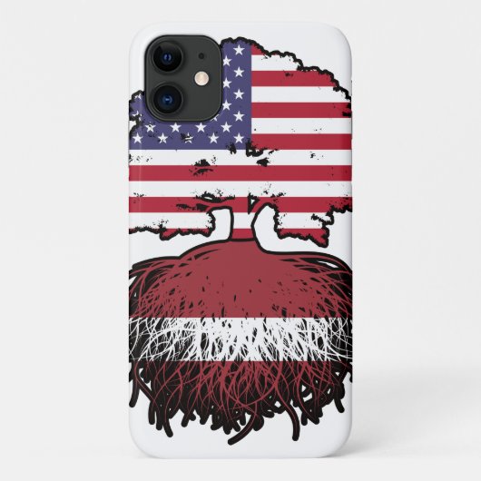 Latvia Latvian American USA United States America Case-Mate iPhoneケース (裏面)