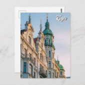 Latvia Riga Art Nouveau Travel ポストカード (正面/裏面)