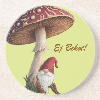 Latvian Ej Bekot go pick mushrooms coaster コースター