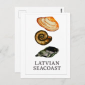 Latvian Seacoast –  Seashell Postcard ポストカード (正面/裏面)