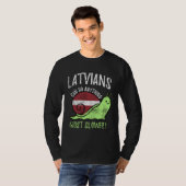 Latvians Can Do Anything Just Slower Latvia Vinta Tシャツ (正面フル)