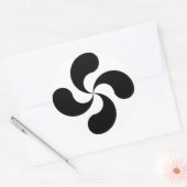 lauburu croix basque cross sticker ラウンドシール (封筒)