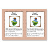 Lauda鉛角状のユニコーンのトレーディングカード テーブルナンバー (裏面)