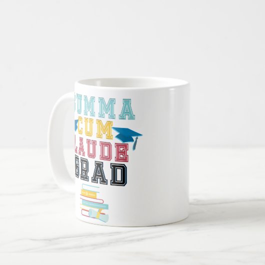 Laudeの卒業生の大学コーヒー・マグ付きの誇りを持ったな総合的研究論文 コーヒーマグカップ (正面左)