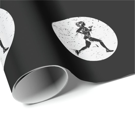 Läuferin trainiert für die nächste Langstrecke ラッピングペーパー (ロールコーナー)