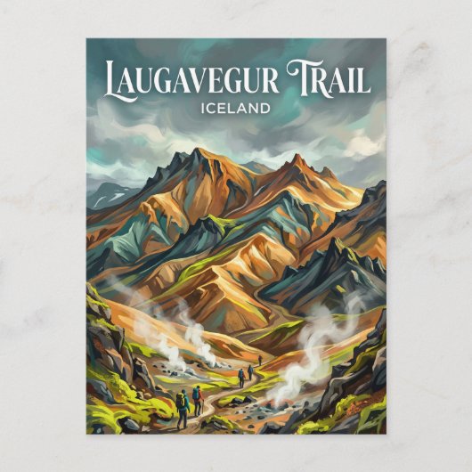 Laugavegur Trail Iceland ポストカード (正面)