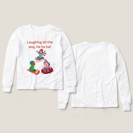 Laugh and play in the snow (デザイン 正面＆背面)