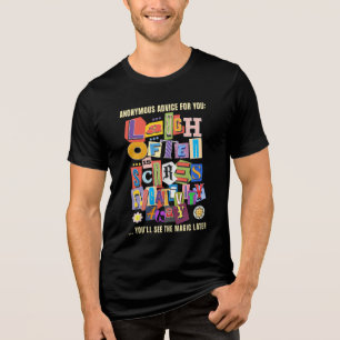 Laugh Often – ポジティブなタイポグラフィの引用デザイン トライブレンドTシャツ