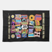 Laugh Often – Positive Typography Quote Design キッチンタオル (横)