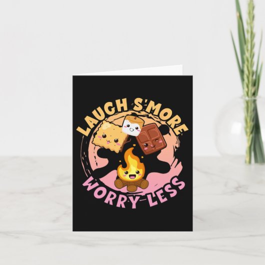 Laugh S'more Worry Less Weekend Clamping Children  カード (正面)