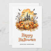 Laughing Funny Pumpkins Bats Haunted Mansion Ghost シーズンカード (正面/裏面)