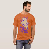 Laughing Ghost | 面白いハロウィン Tシャツ (正面フル)
