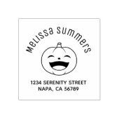 Laughing Halloween Pumpkin Address ラバースタンプ (インプリント)