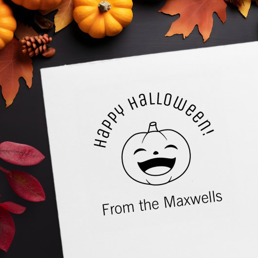 Laughing Halloween Pumpkin Arch Message セルフインキングスタンプ