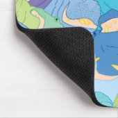 Laughing Hippos - cool colours マウスパッド (コーナー)