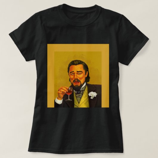 Laughing Leoミーム – 水彩画&デジタル絵画ズ Tシャツ (デザイン正面)