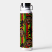Laughing Rasta Man Striped Monogram ウォーターボトル (背面)
