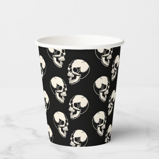Laughing Skulls Pattern Halloween Paper cup 紙コップ (裏面)