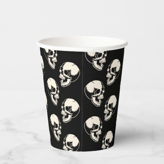 Laughing Skulls Pattern Halloween Paper cup 紙コップ (右)