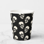 Laughing Skulls Pattern Halloween Paper cup 紙コップ (正面)