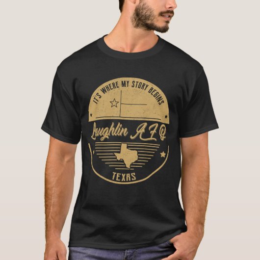 Laughlin A F Bテキサス州 Tシャツ (正面)