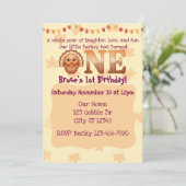 Laughter, Love, Fun, Little Turkey ONE birthday 招待状 (スタンド正面)